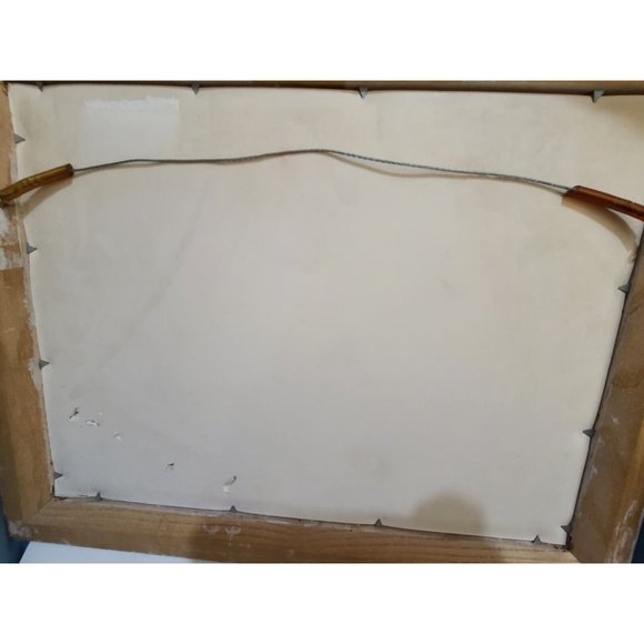 Signed Watercolor Framed Fishing Scene - Picture 8 of 12